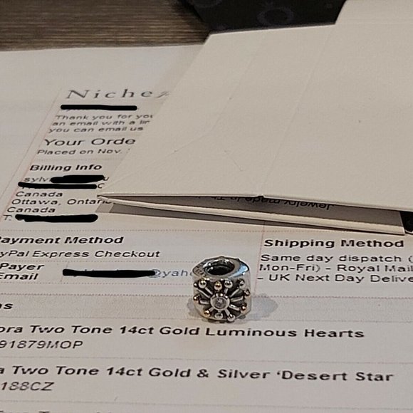 Authentic PANDORA *RETIRED* Sterling SILVER w/14K Desert Star Charm 790188CZ - Picture 7 of 10